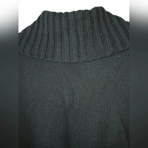 Lauren Ralph Lauren black shawl collar chunky clasp sweater women's size Medium - Picture 8 of 10